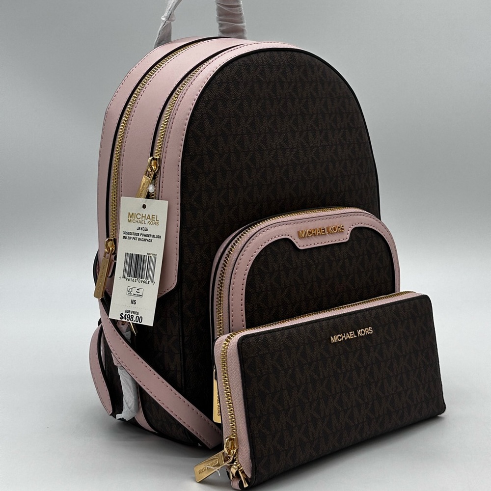 Michael Kors Medium Jaycee Zip Packet Backpack Large Continental Wallet Wristlet
